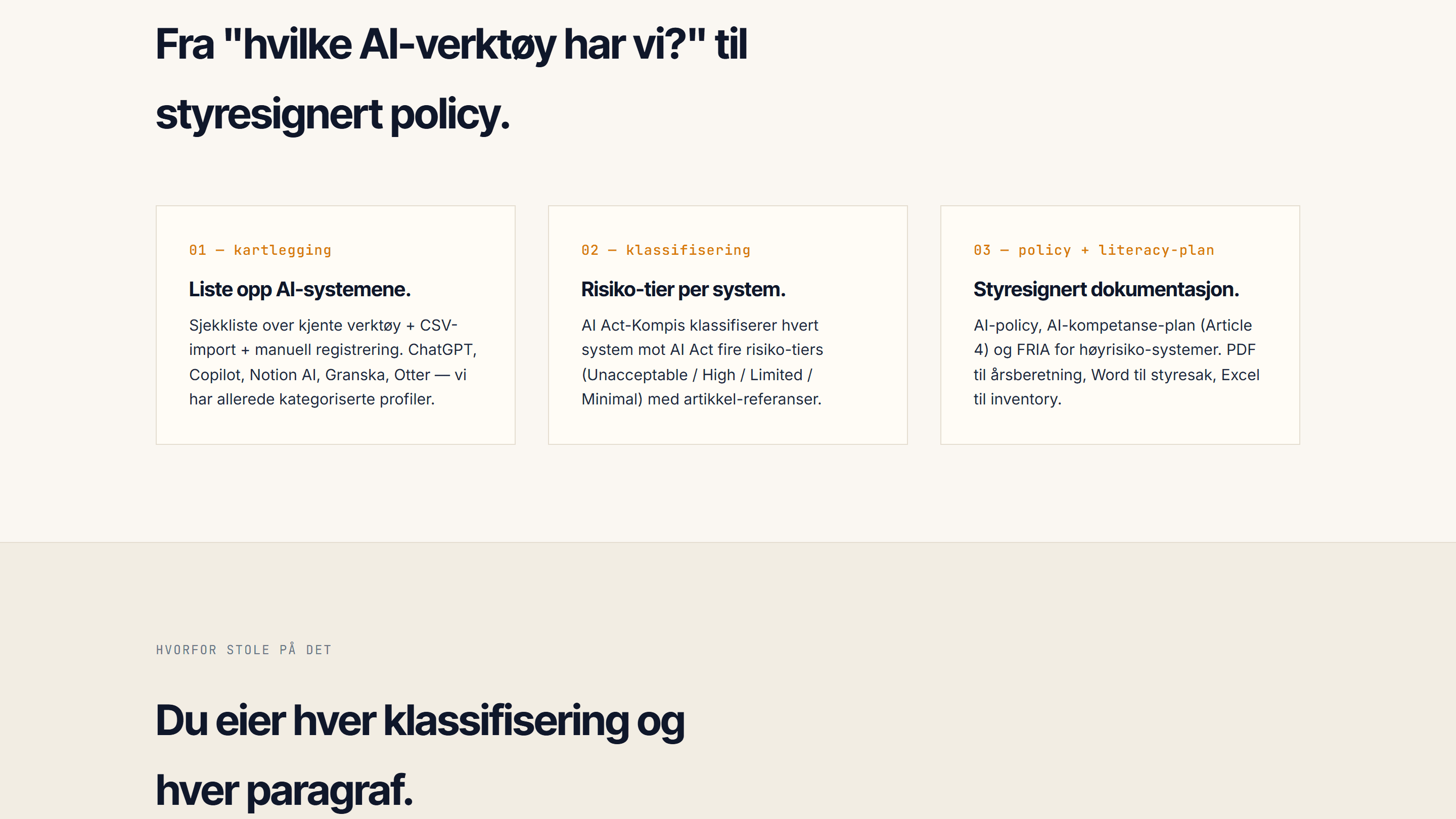 AI Act-Kompis – skjermbilde 3