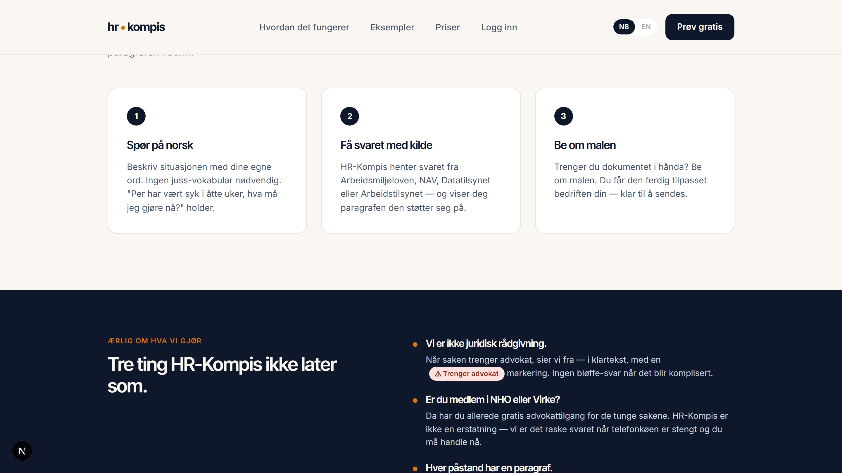 HR-Kompis – skjermbilde 3